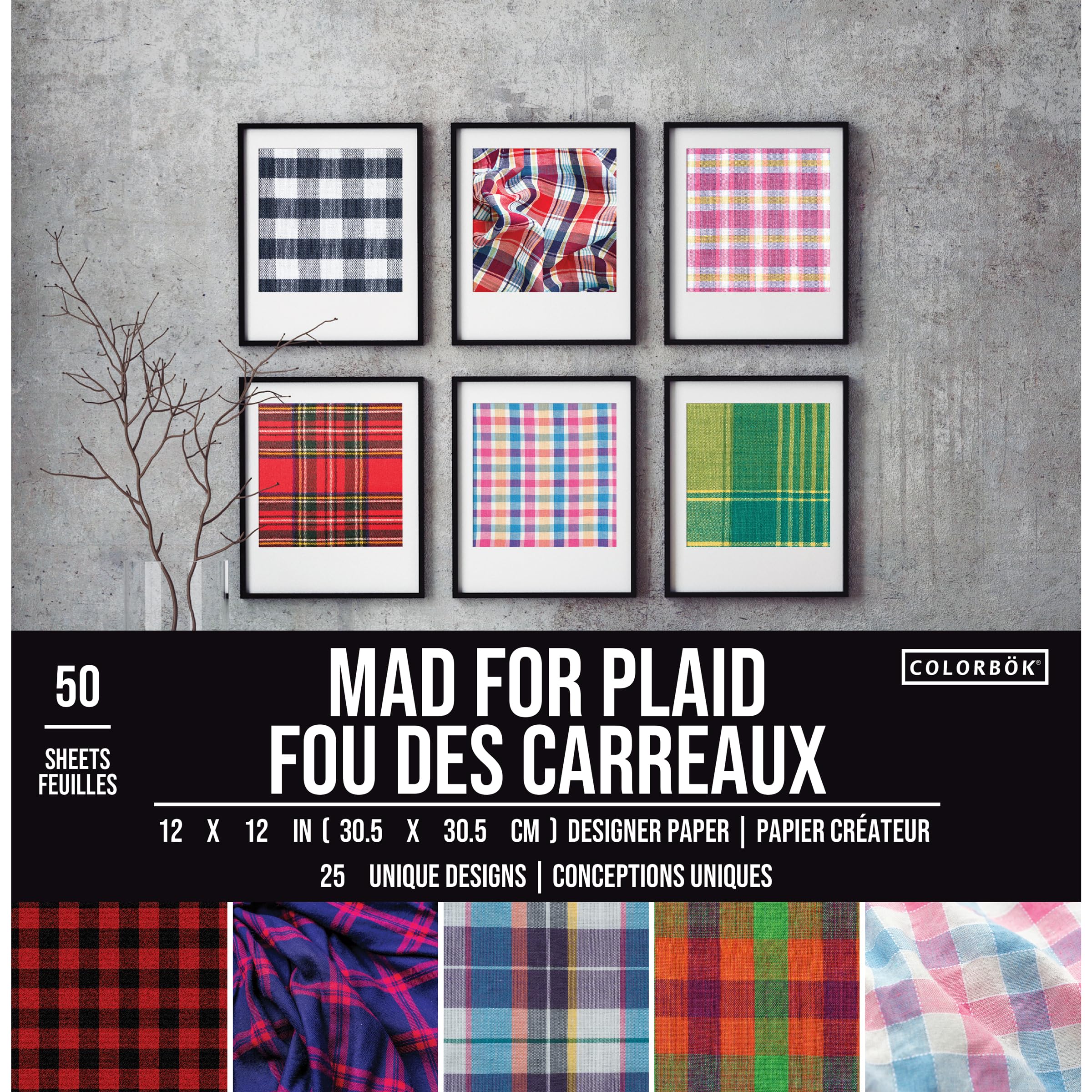 12in Designer Paper Mad for Plaid (Style may vary)