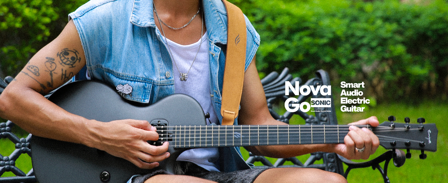 Chitarra Elettrica Enya Nova-Go Sonic - Smart, Wireless, In Fibra Di Carbonio Con Altoparlante Integrato - Foto 12