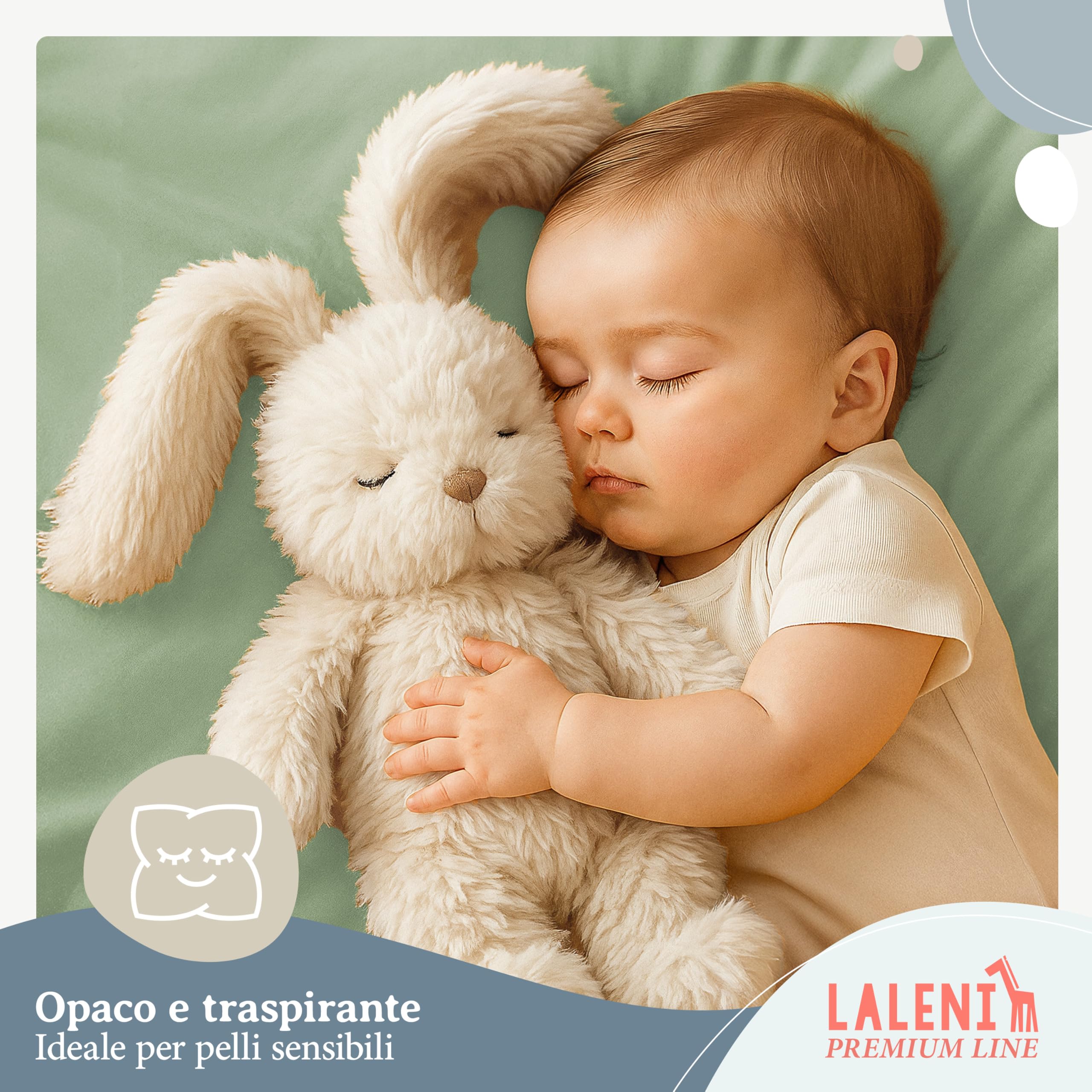 Laleni premium lenzuola culla 50x89 cm con angoli | lenzuola carrozzina neonato certificate OEKO-TEX | lenzuola con angoli 100% cotone | lenzuola lettino neonato | lenzuola per carrozzina | in verde