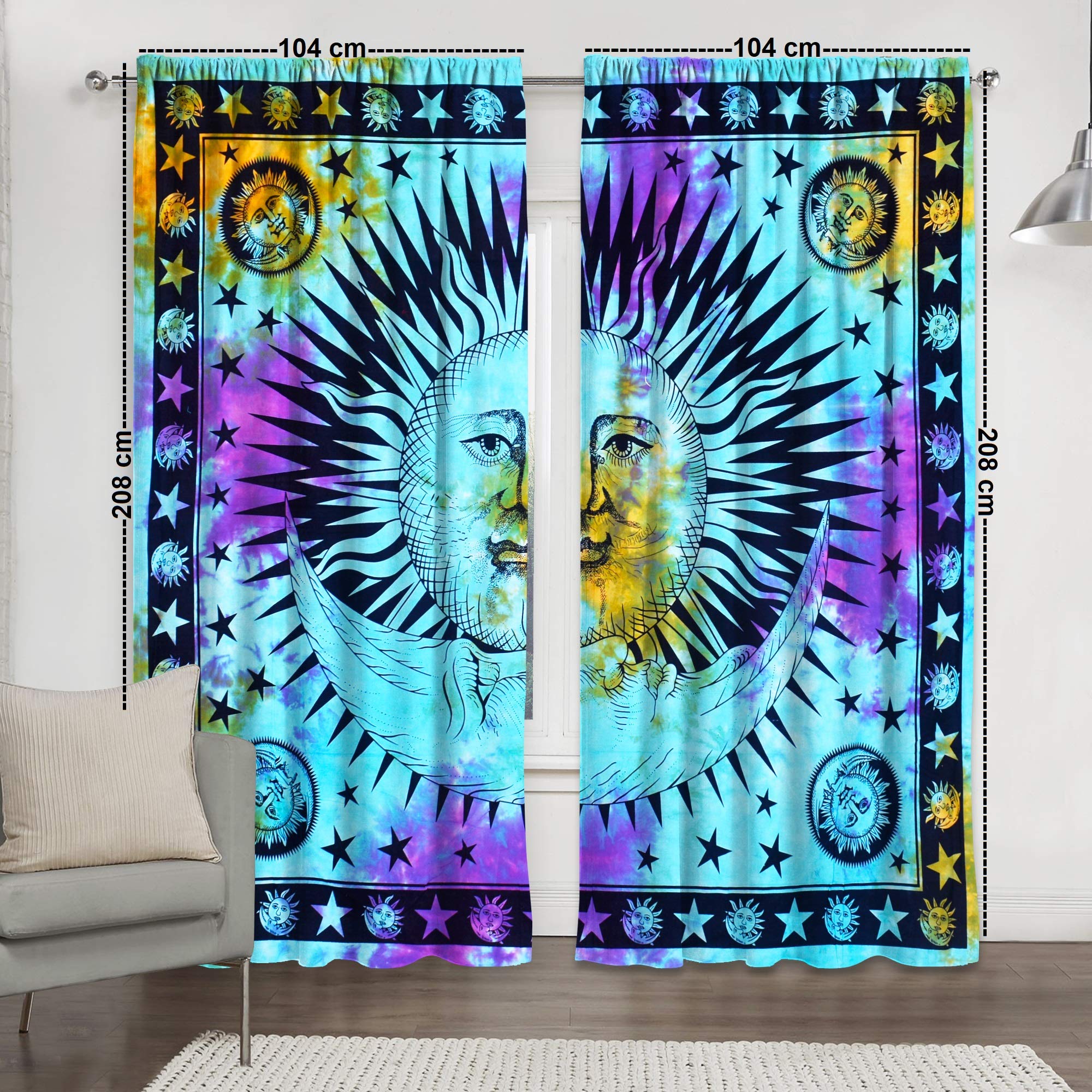 Neuf Mandala Indien Porte Fenêtre Rideau Maison Pièce Décor Boho