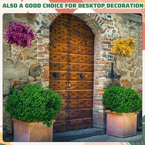 Miniatura 6 de Jexine 50 paquetes de flores artificiales para exteriores, resistentes a los rayos UV, flores sintéticas de seda, no se decoloran, plantas