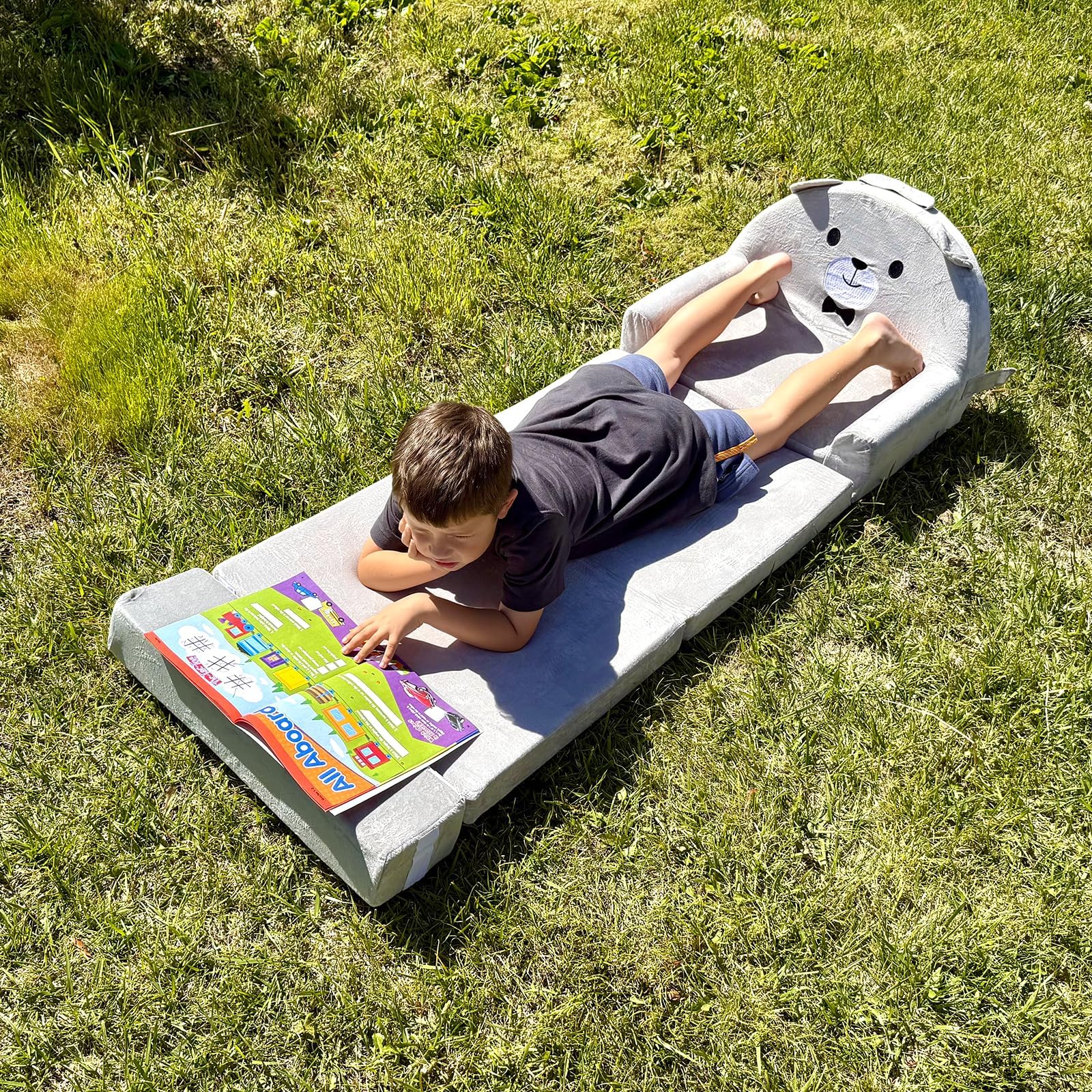 Zusammenklappbarer Kleinkindstuhl, Bett, Kindersofa, Aufklappen 2 in 1 Mini Couch, Wweiches Kristall Samt Kleinkinder Spielsofa für Schlafzimmer Wohnzimmer, Spielzimmer