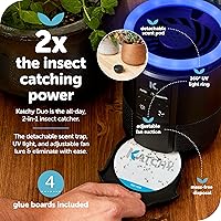 Vista 2 de Katchy Duo – Trampa para Insectos Voladores de Interiores con Cápsula de Aroma – Efectiva de Día y Noche – Capturador de Mosquitos, Moscas