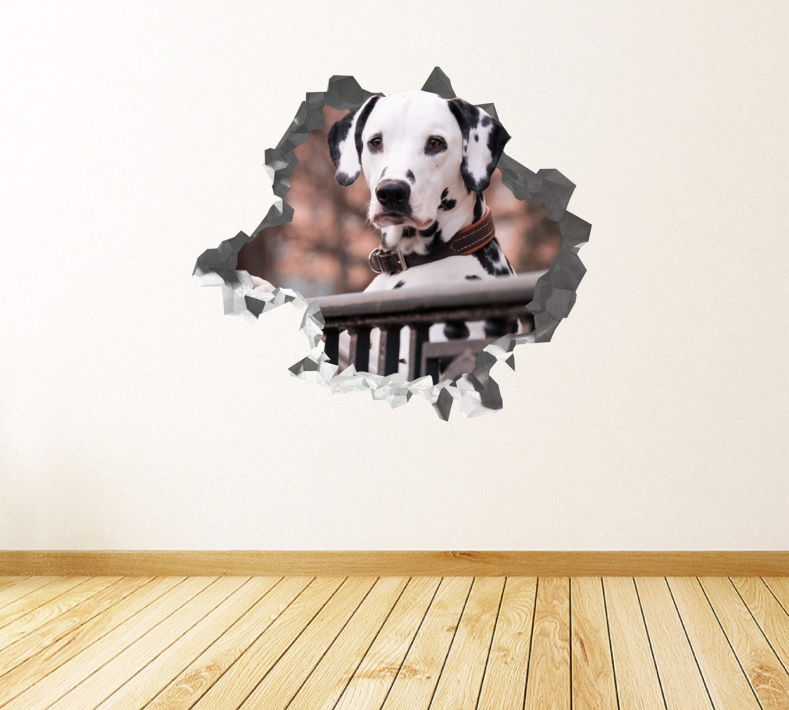 Perro Dalmata Pegatina - Calcomania Animales - Decoración de Cuartos Niños - Sticker de Cachorro - Decoración Infantil - JS372 (Grande: 102 cm x 91 cm)