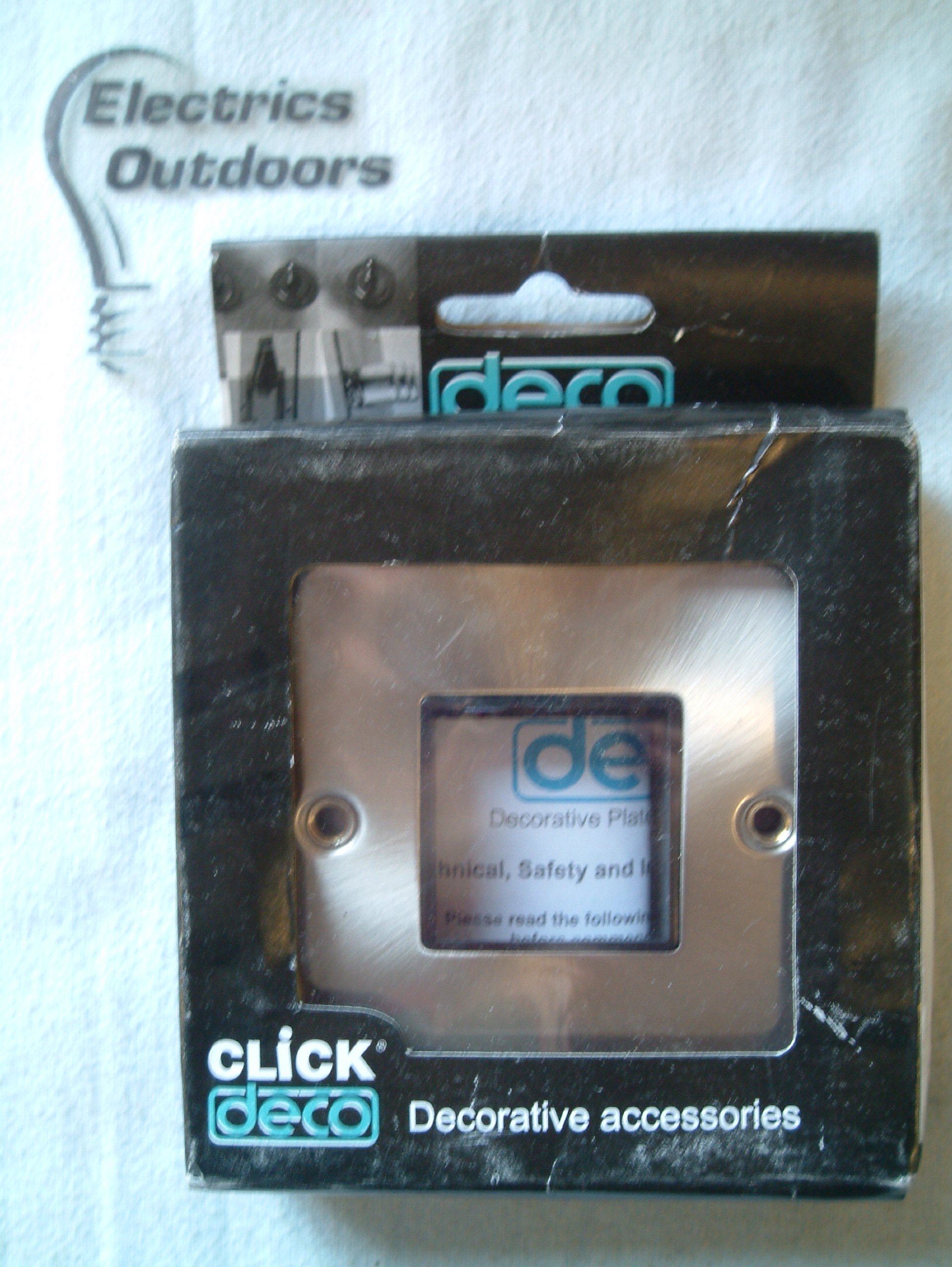 Deco Silver Click Victorian Satin Chrome 1 Gang Double Switch Aperture Vpsc402bk