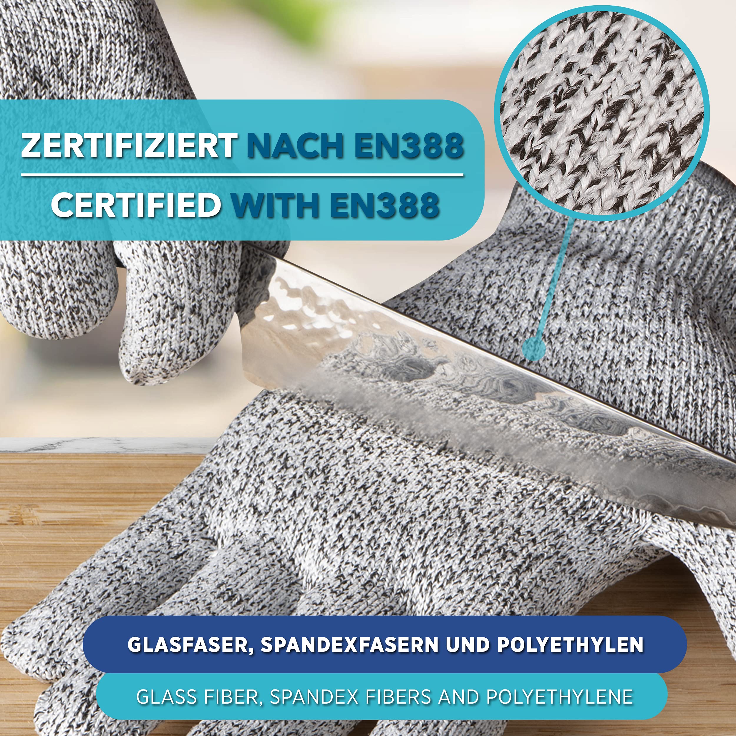 Guanti Anti Taglio DEX FIT Livello 5 - Nitrile Antiscivolo, Touchscreen, Taglie Da XS A XXL