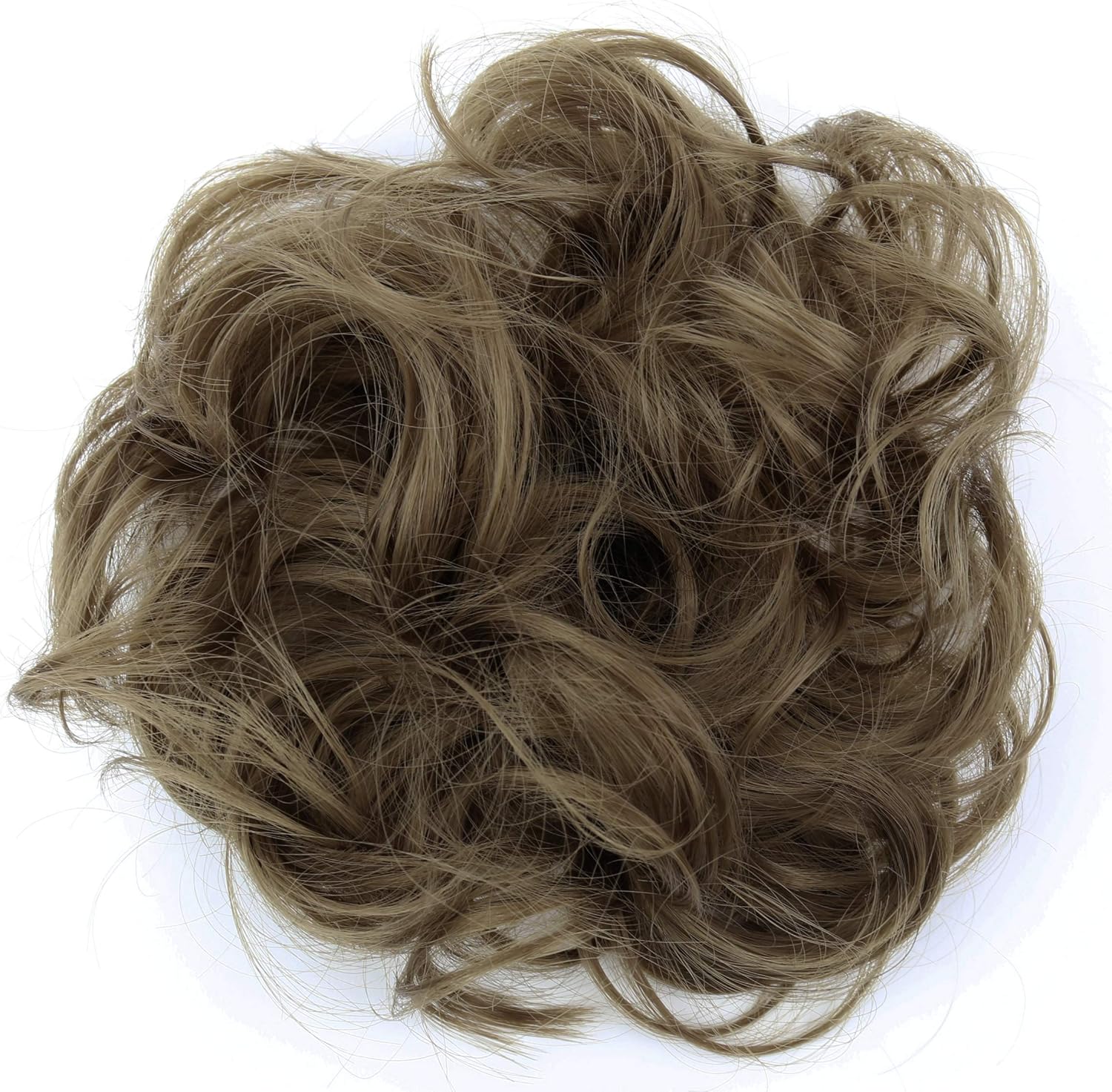 CAISHA Messy Scrunchie Bun Voluminous Wavy Hairpiece Heat-resistant Synthetic Fibres Light Brown G8A, light brown #12 G8A, 15 cm x 6 cm - Image 5