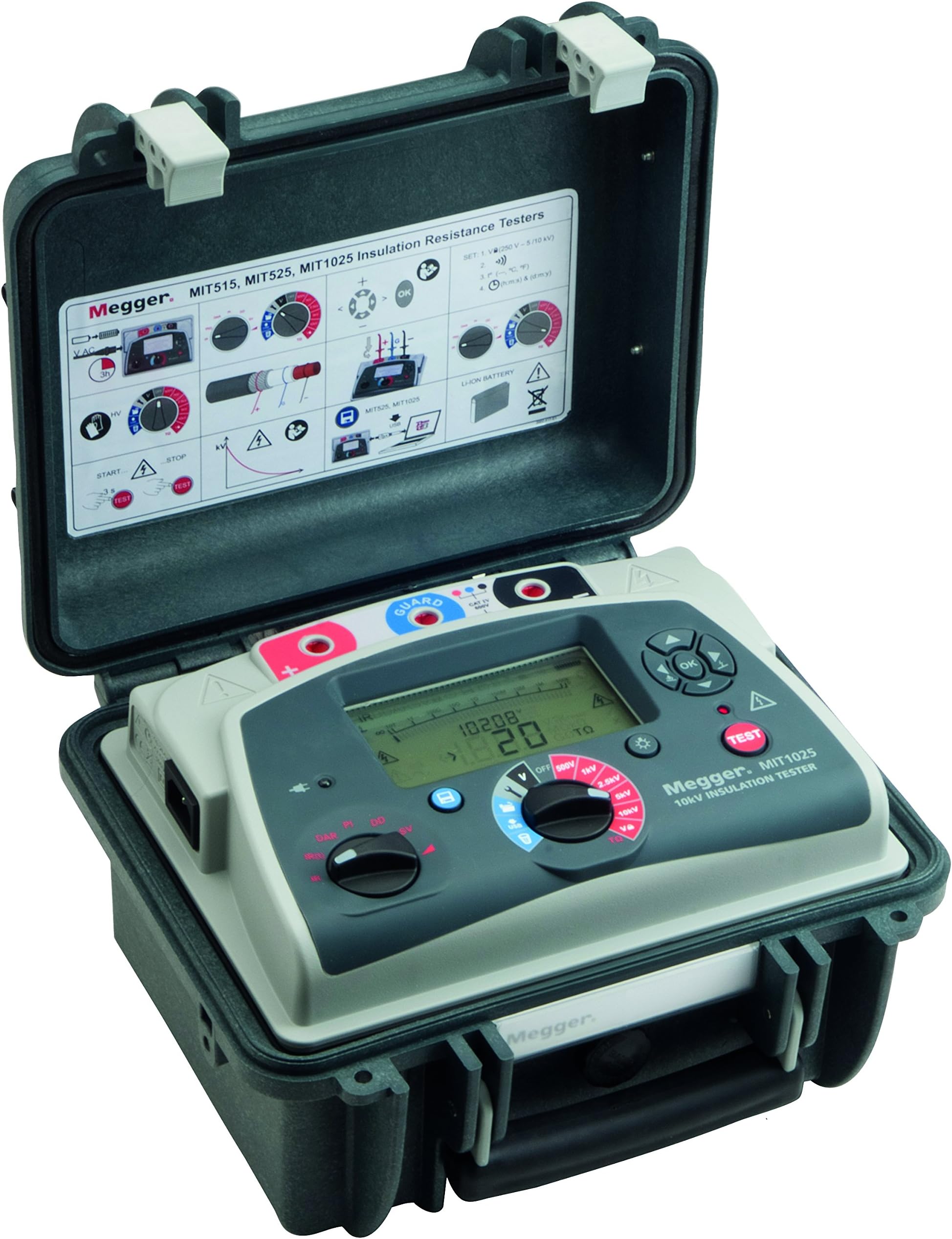 MEGGER MIT1025 INSULATION TESTER, RESISTANCE, 10KV, 20TOHM