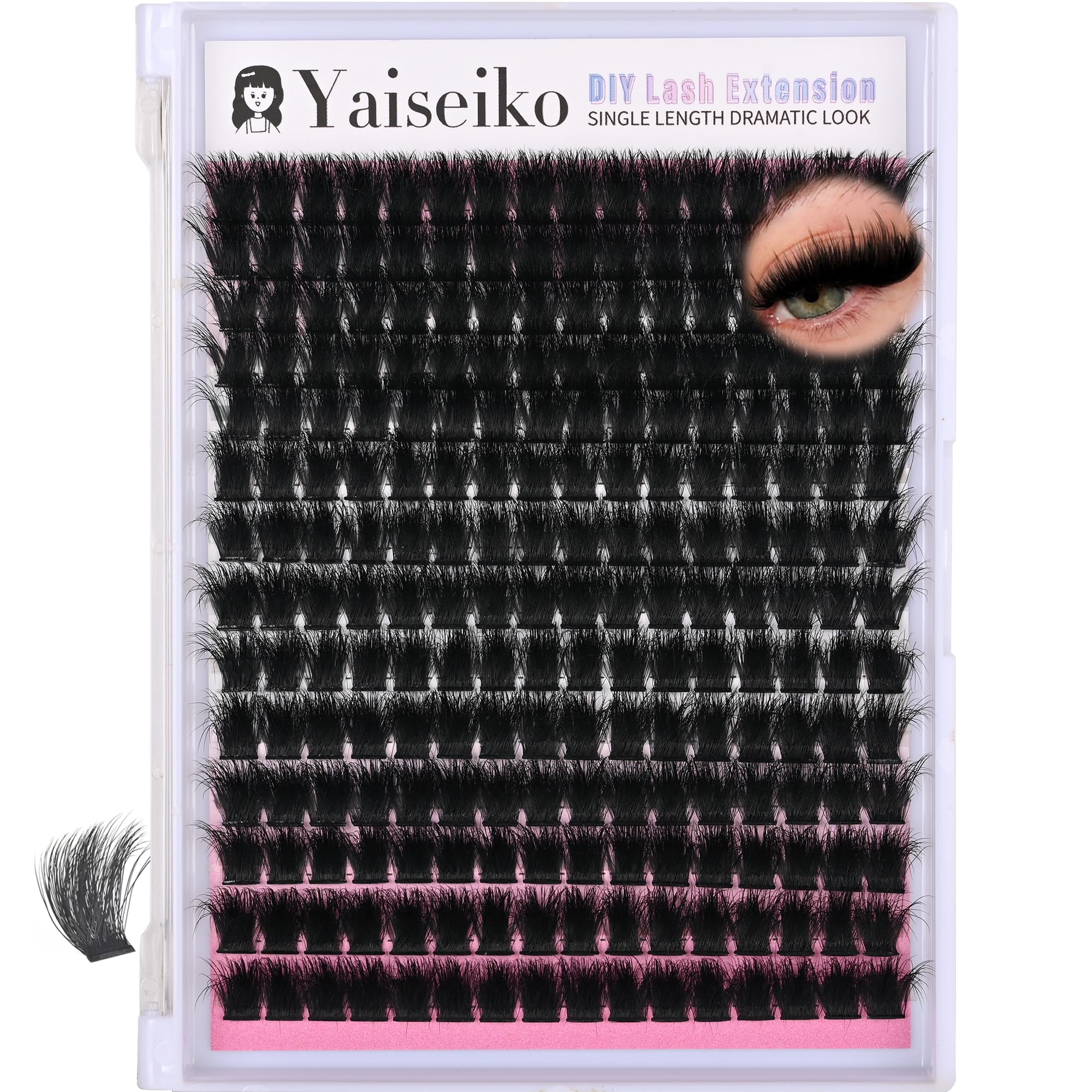 Yaiseiko Fluffy Lash Clusters - 300D Volume Eyelashes -12