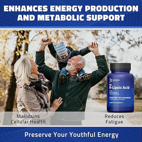 Miniatura 6 de Ácido R-lipoico 115mg 120 cápsulas y el paquete de solución alfa lipoica