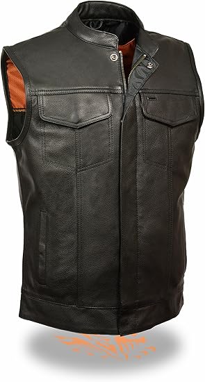 leather vest with pockets