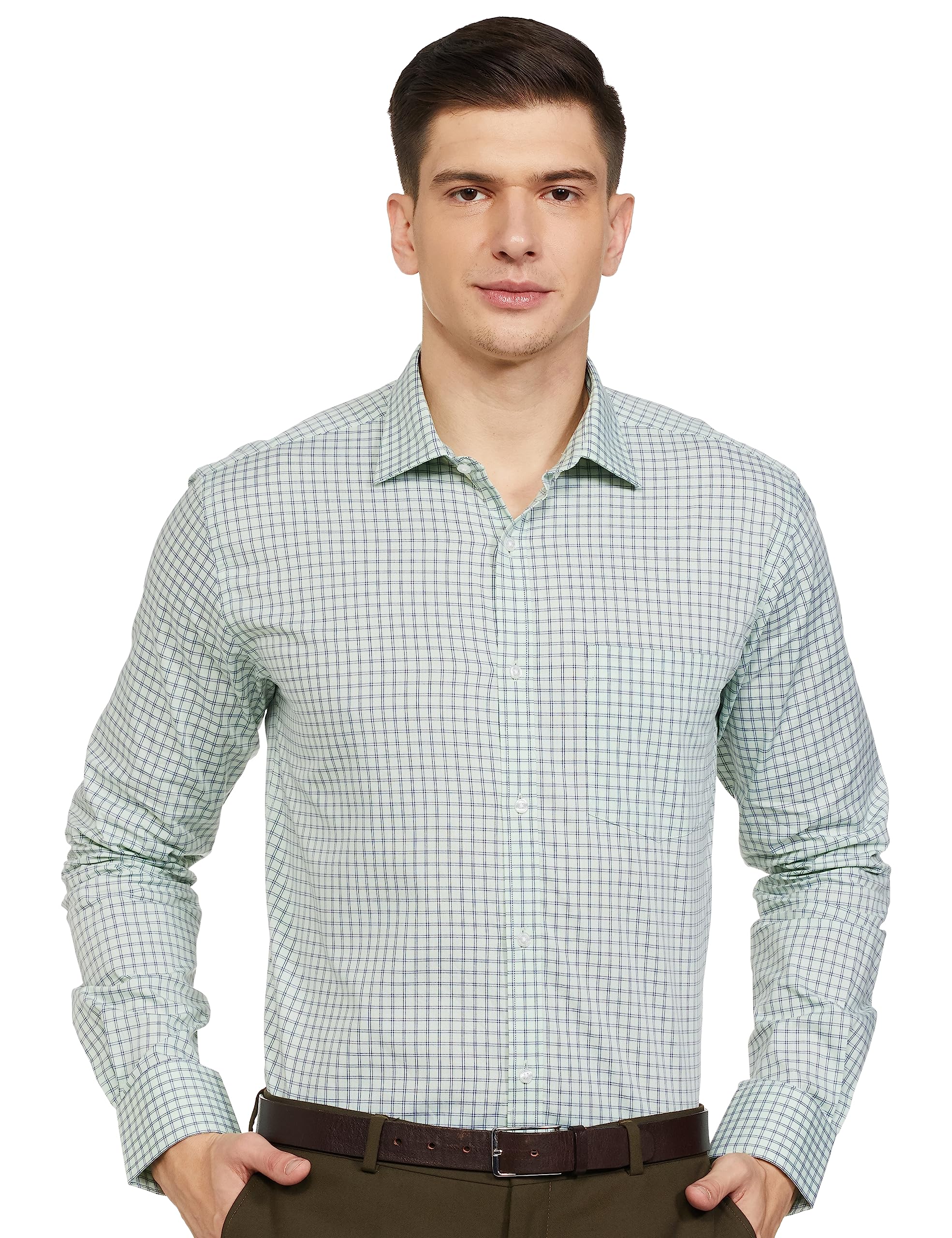 park avenue Men's Cotton Slim Fit Shirt-picture-35