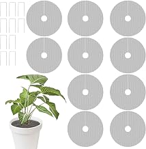 10Pcs Flower Pot Soil Guard, Flower Pot Cover, 30cm Flowerpot Grid Soil Protectors, Cuttable Flowerpot Soilcover Protectors, for Gardening Flower from Animals Keep Cats Squirrels Out of Pots(10PCS)