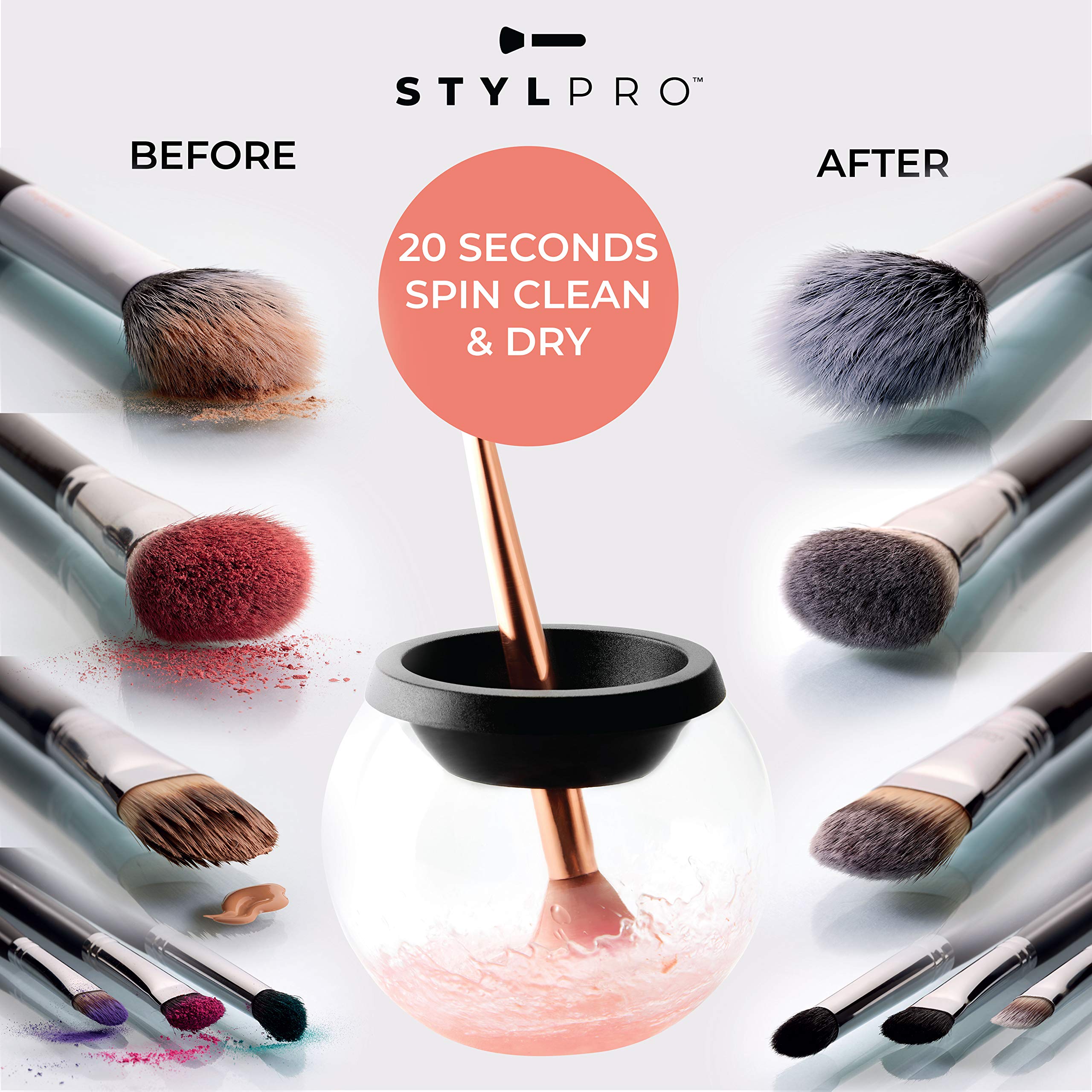 STYLPRO Original Gift Set Kit Electric Makeup Brush Cleaner and Dryer