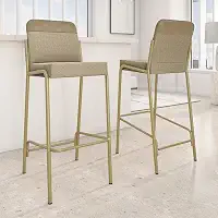 Kit 2 Banquetas Altas Duo Carraro (Bamboo e Dourado)
