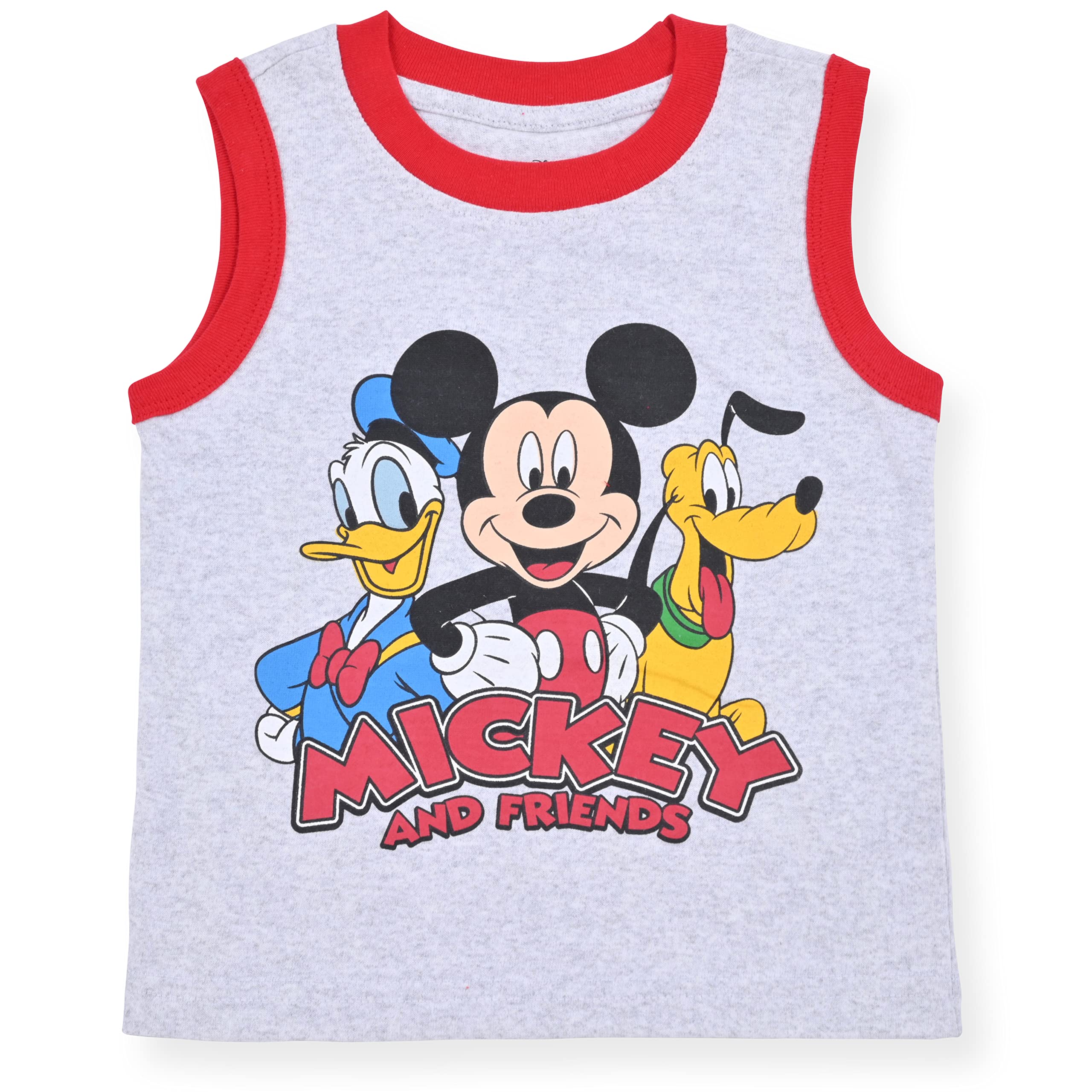 Disney Mickey Mouse - Juego de 2 camisetas sin mangas para niños, camiseta interior para niños