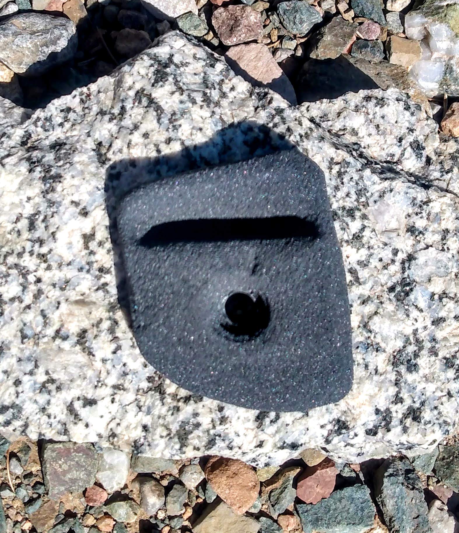 Ledge Polyurethane Bolt-On Rock Climbing Wall Hand Hold (Black)