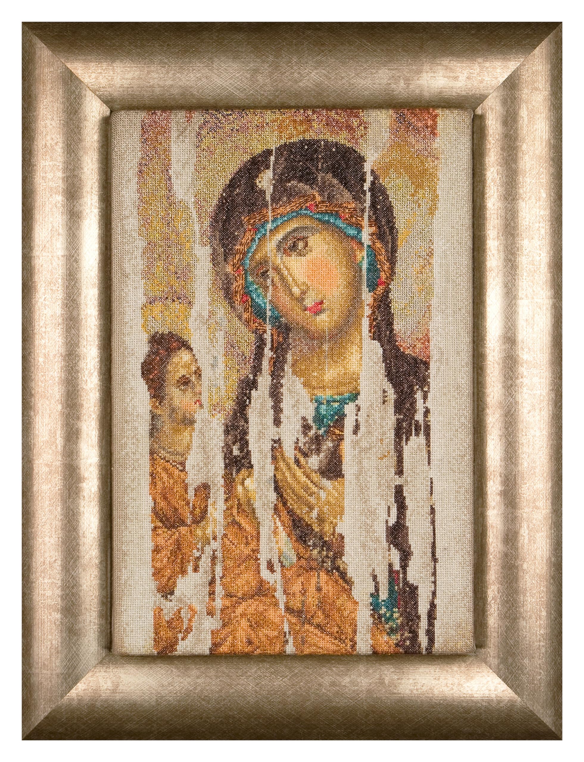 Thea Gouverneur Counted Cross Stitch Kit 8.75"X13.25"-Icon Mother Of God On Aida