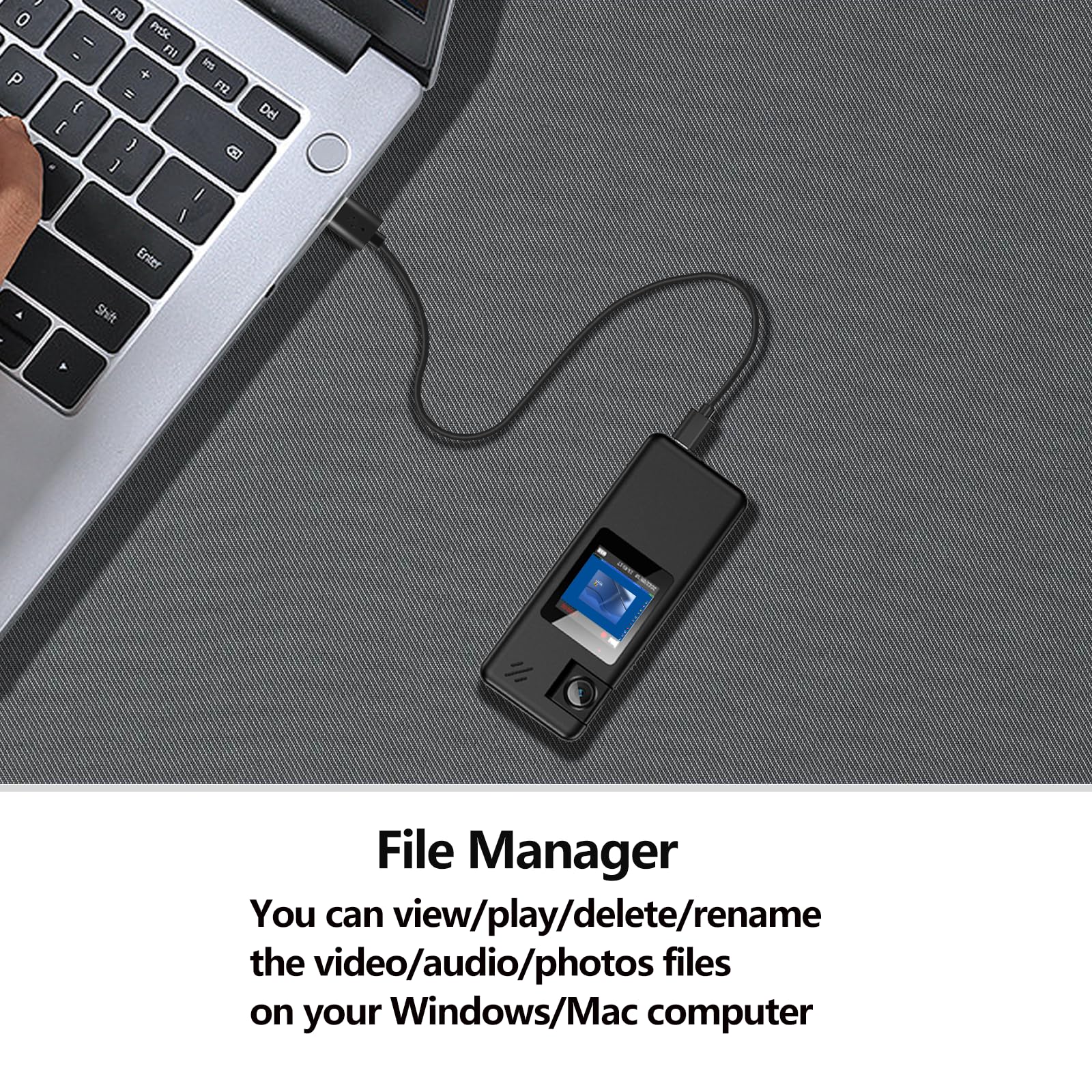 A32 64GB Caméra de Corps, Caméra Corporelle Portable avec Objectif Rotatif 180° et Détection de Mouvement, Caméscope 1080P avec Enregistrement Audio et Vidéo pour Outdoor Sports Police Livrais