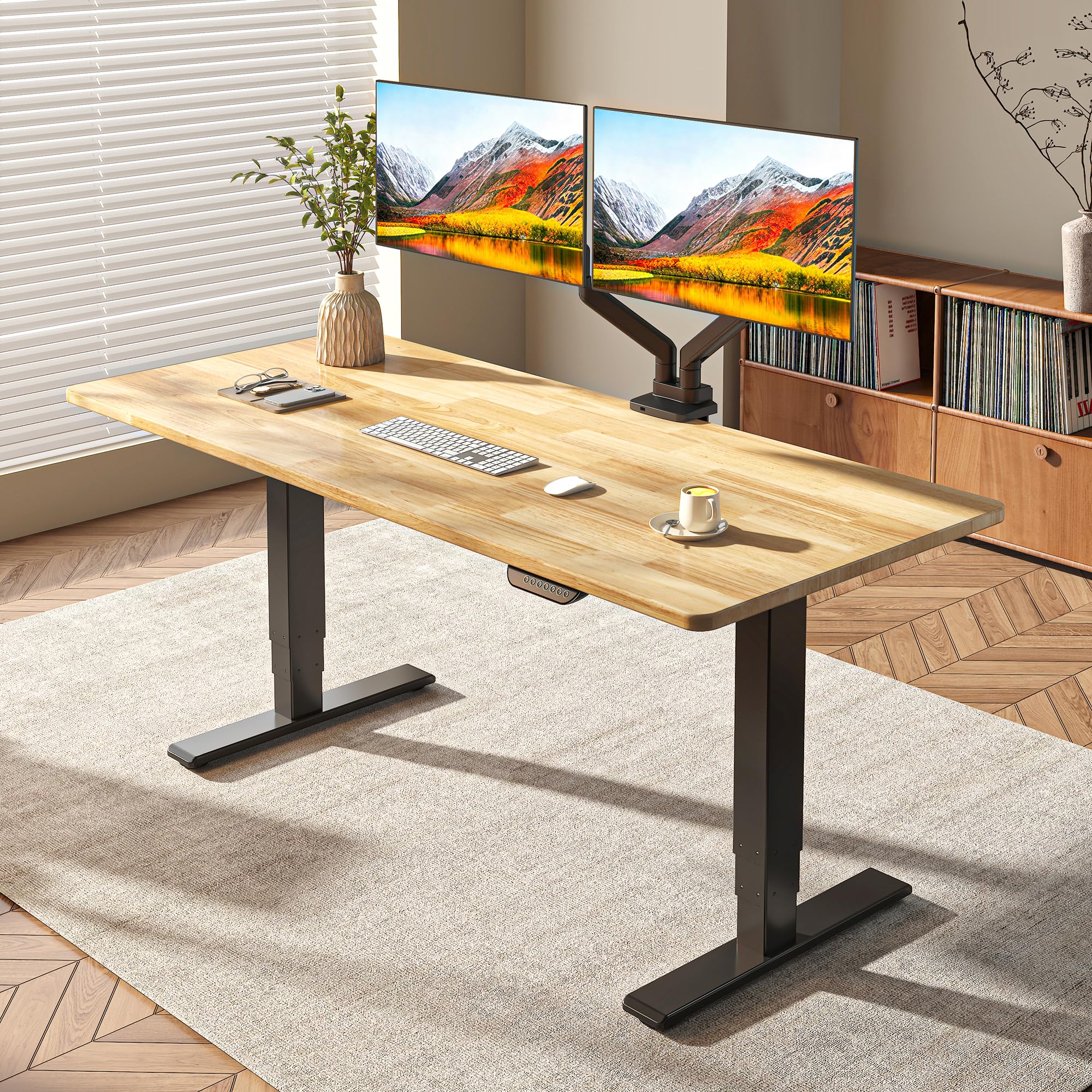 Amazon.com: FLEXISPOT E6 MAX Solid Wood 63x24 Inch Dual Motor 3