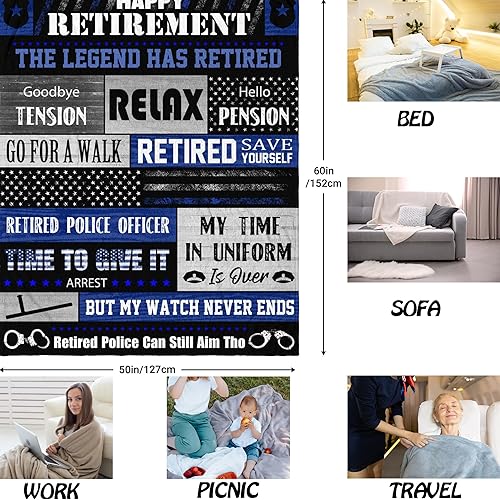Miniatura 10 de QOJUYO Regalos de jubilación para mujeres en español, regalos de jubilación para mujeres, mantas de regalos para jubilados de 50 x 60 pulgadas,