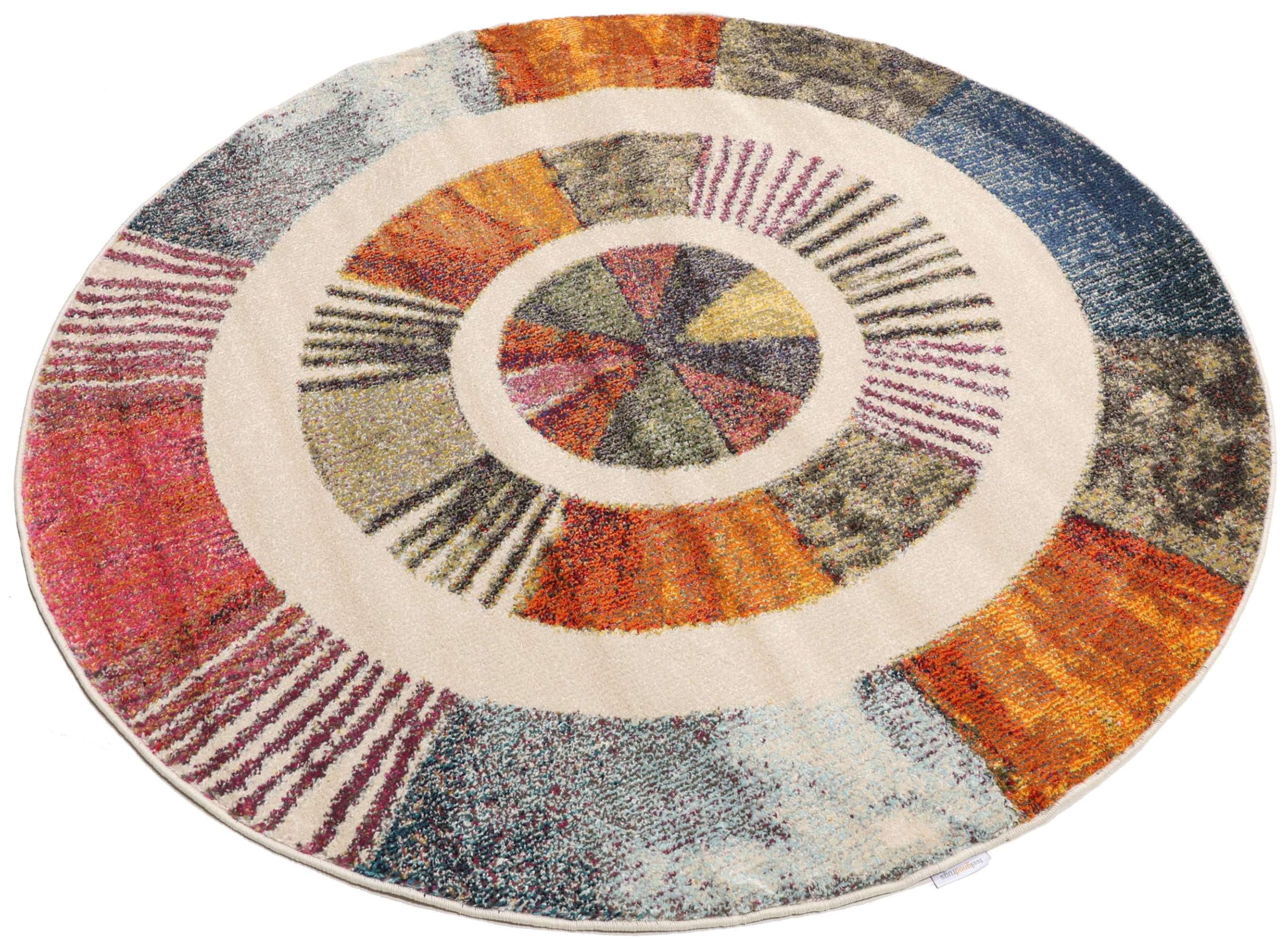 RugVista Going Round Tapis, Ø 150 cm, Multicolore