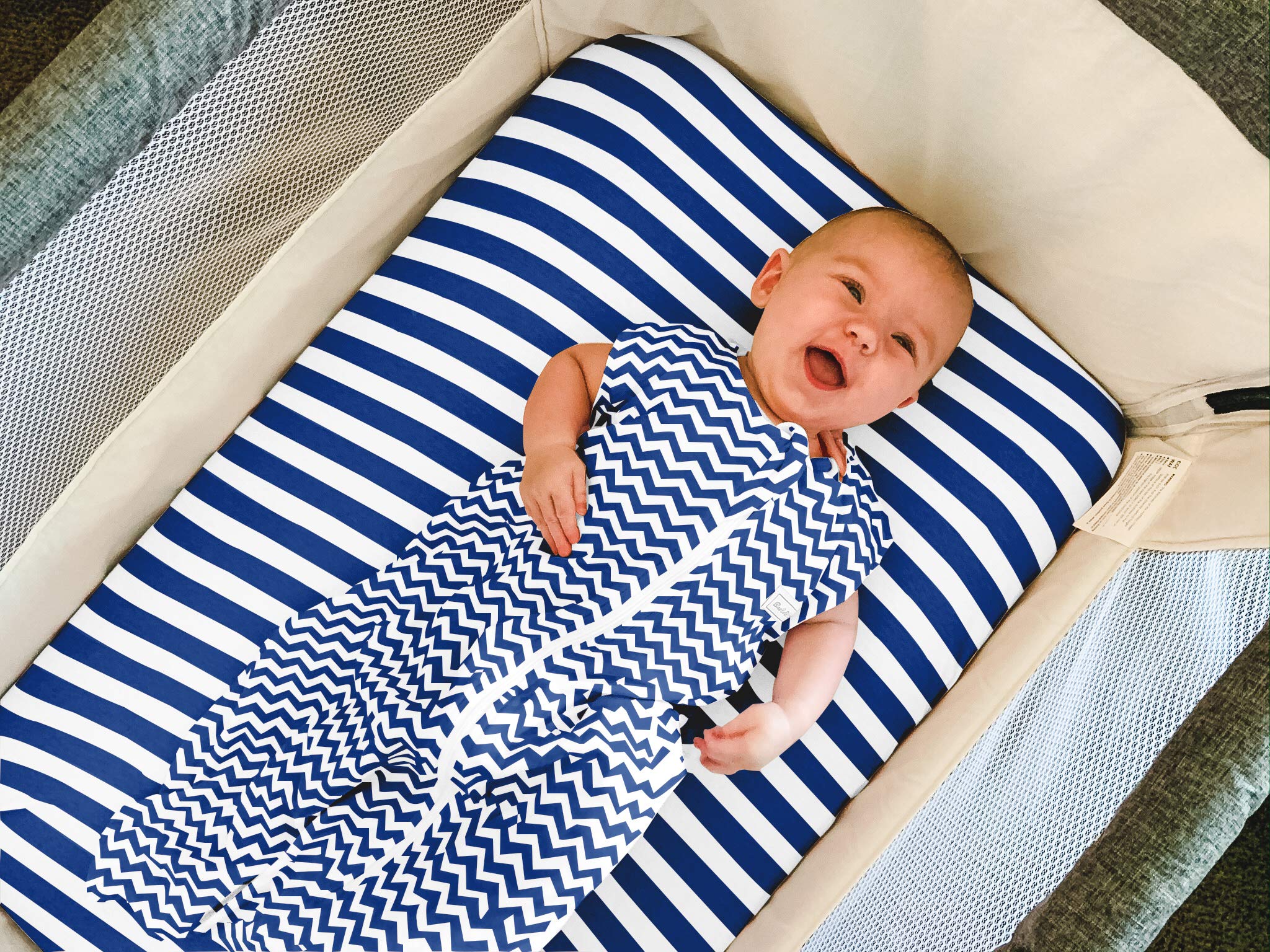 BaeBae Goods Fitted Baby Crib Sheets for Boys and Girls, 3 Pack, Soft and Breathable Jersey Cotton, Navy and White, Cute Gender Neutral Nursery Mattress Bedding, Universal Fit