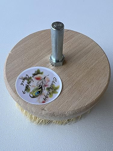 Miniatura 4 de Taladro para pulir cera, brocha de tiza de 4 pulgadas de ancho y cepillo de pulido de cera. El mejor amortiguador de cera de pintura de tiza para