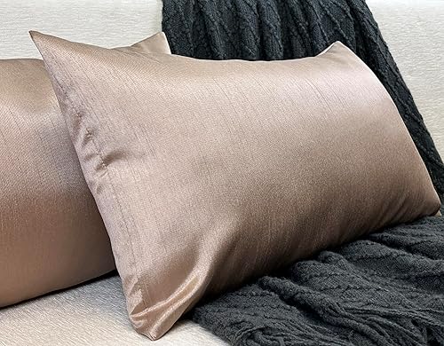 Vista 66 de Aiking Home - Funda de almohada de seda sintética, cierre de cremallera, juego de 2