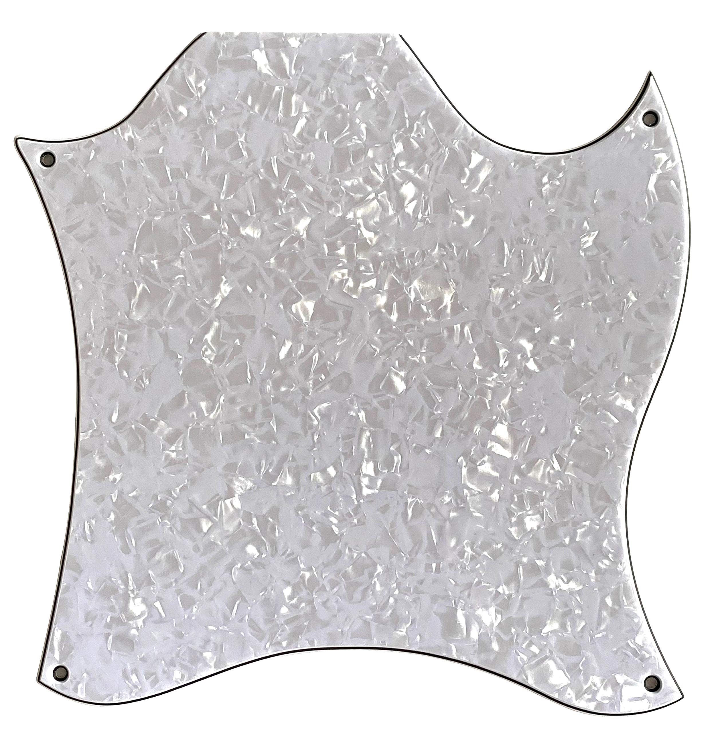 For US Gibson SG Standard Blank Style Guitar Pickguard Scratch Plate (4 Ply White Pearl)