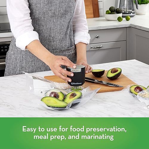 Miniatura 3 de FoodSaver FS2160 - Sellador al vacío portátil multiusos y marinador y bolsas reutilizables con cremallera al vacío, para uso con selladores al vacío