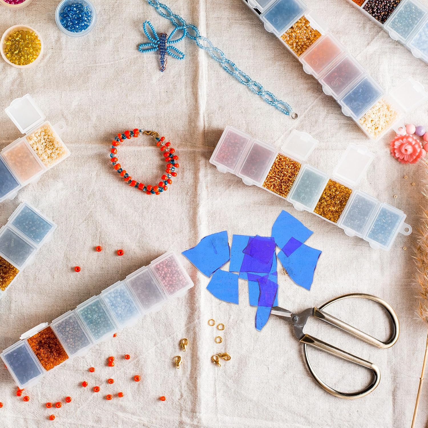 VINTORKY 1 Pack Glass Fusing Pieces: 50g Dichroic Glass Tiles - Microwave Kiln Compatible Fusing Supplies for Home Crafters - Ideal for Small Art Projects Dark Blue