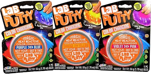 Miniatura 9 de JA-RU Masilla sensible al calor que cambia de color de laboratorio (2 unidades surtidas) para niños, regalos de fiesta de limo no pegajoso, alivio