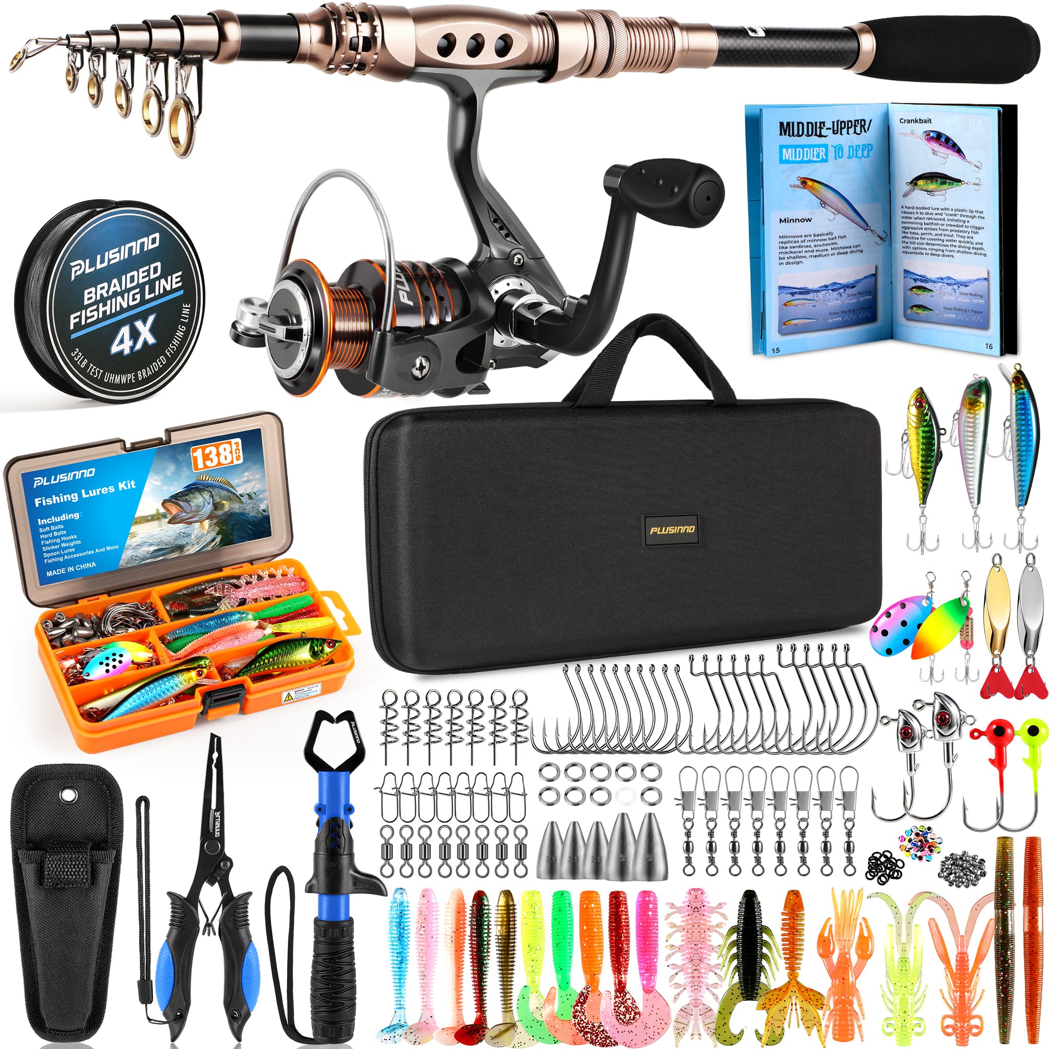 best fishing accessories kit PLUSINNO 397pcs – Plusinno this 127 piece Fishing Trout Beads Braided Fishing Line 4X Length:125 yd | 114 m