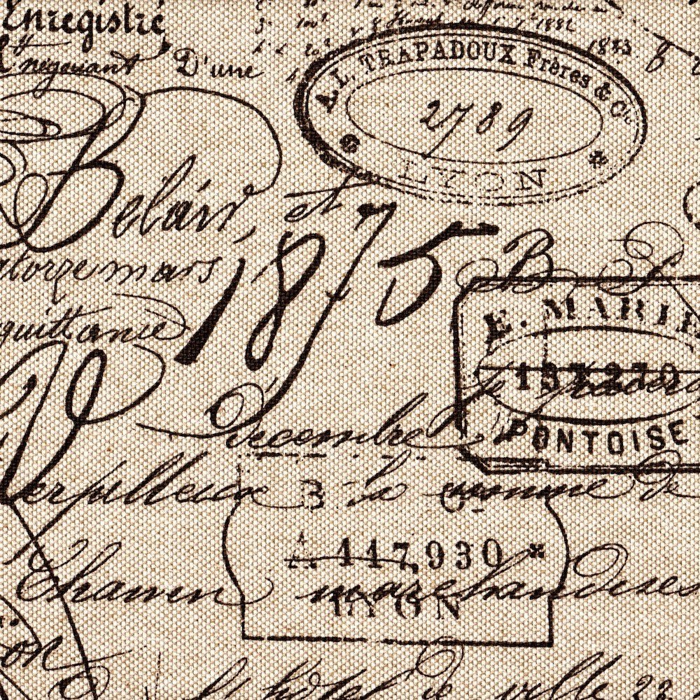 French Script Linen Curtains Curtains & Drapes