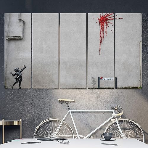 Miniatura 2 de BANKSY - Lienzo decorativo para pared de San Valentín, varios tamaños (5 piezas, Mega)
