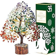 The Original 7 Chakra Crystal Tree Birthday Gifts for Women, Healing Crystal Tree of Life Sister birthday gifts Room &amp; Home Decor Gift for Mom Her Positive Energy New House Warming Gift Women unique