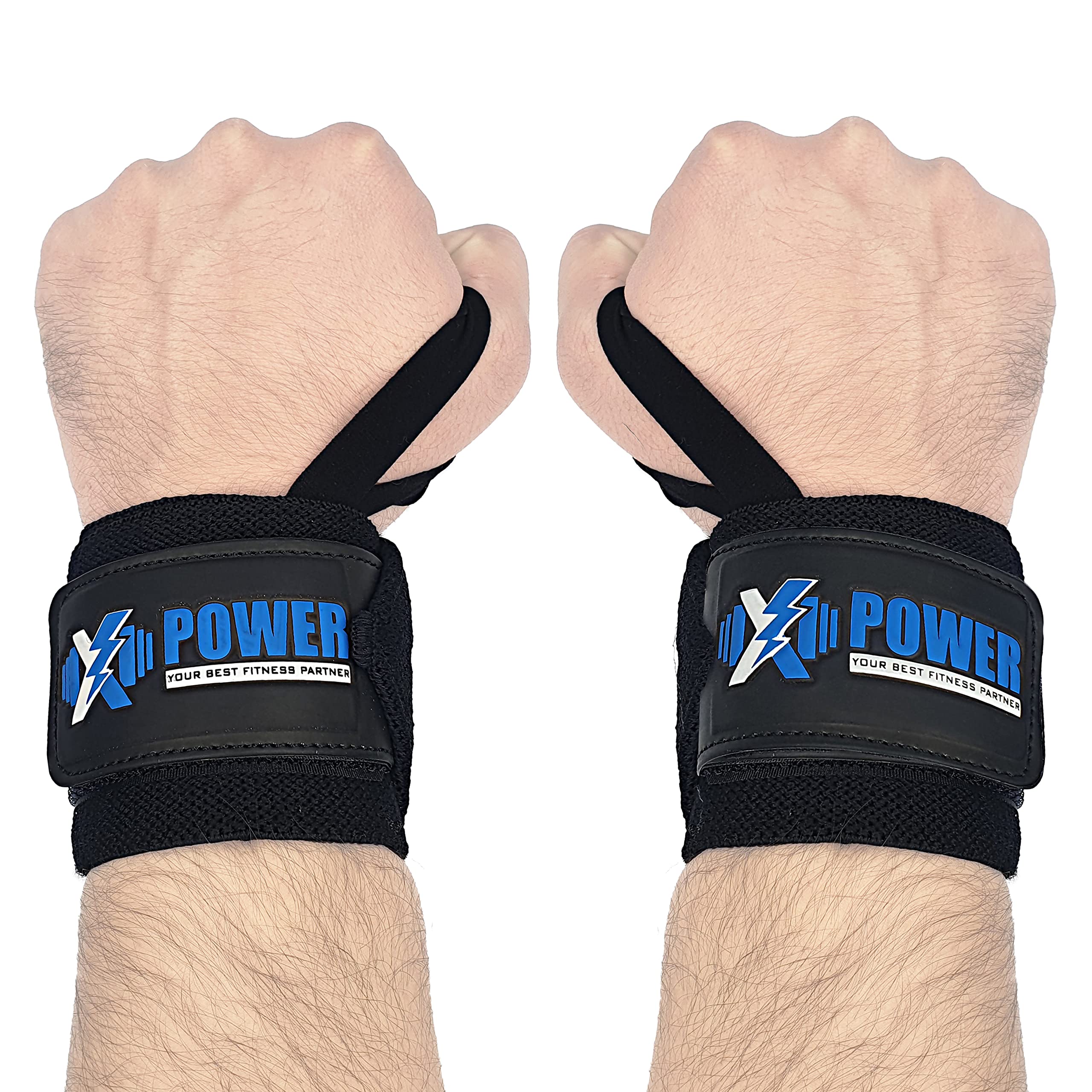 XPOWERWrist Support with Thumb Loops 18", Professional Wrist Wraps for Weightlifting, CrossFit, Powerlifting, Men and Women