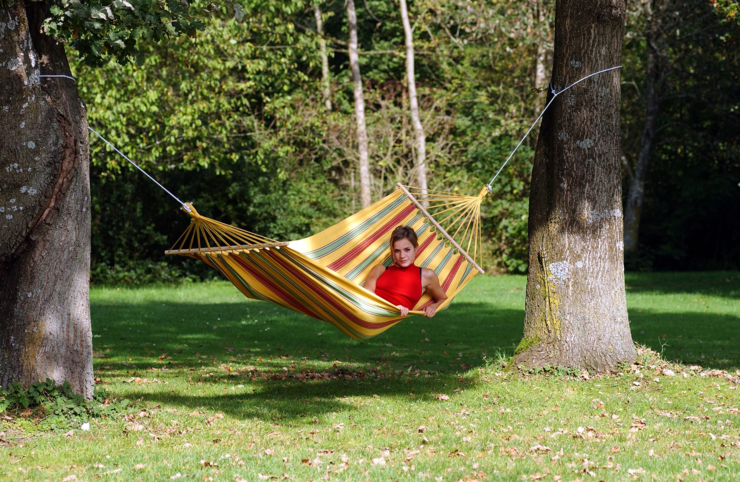 Amazonas Hammock EL-1072000 Aruba Amaca Vanilla, Giallo, Giallo, 310x80x5 cm