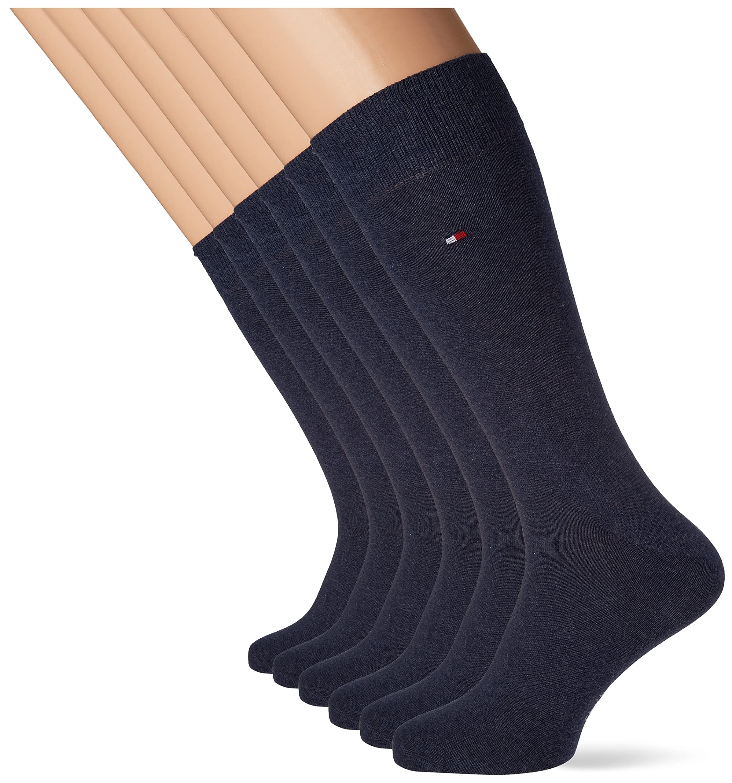 Tommy Hilfiger mens Sock 6 Pack Ecom Sock 6 Pack Ecom, Dark Navy, 9-11 UK
