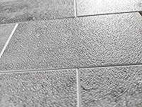 Vista 7 de Colamo Paquete de 5 azulejos de mosaico de piedra sintética de cemento gris claro para salpicaduras de cocina, calcomanías de azulejos de pared