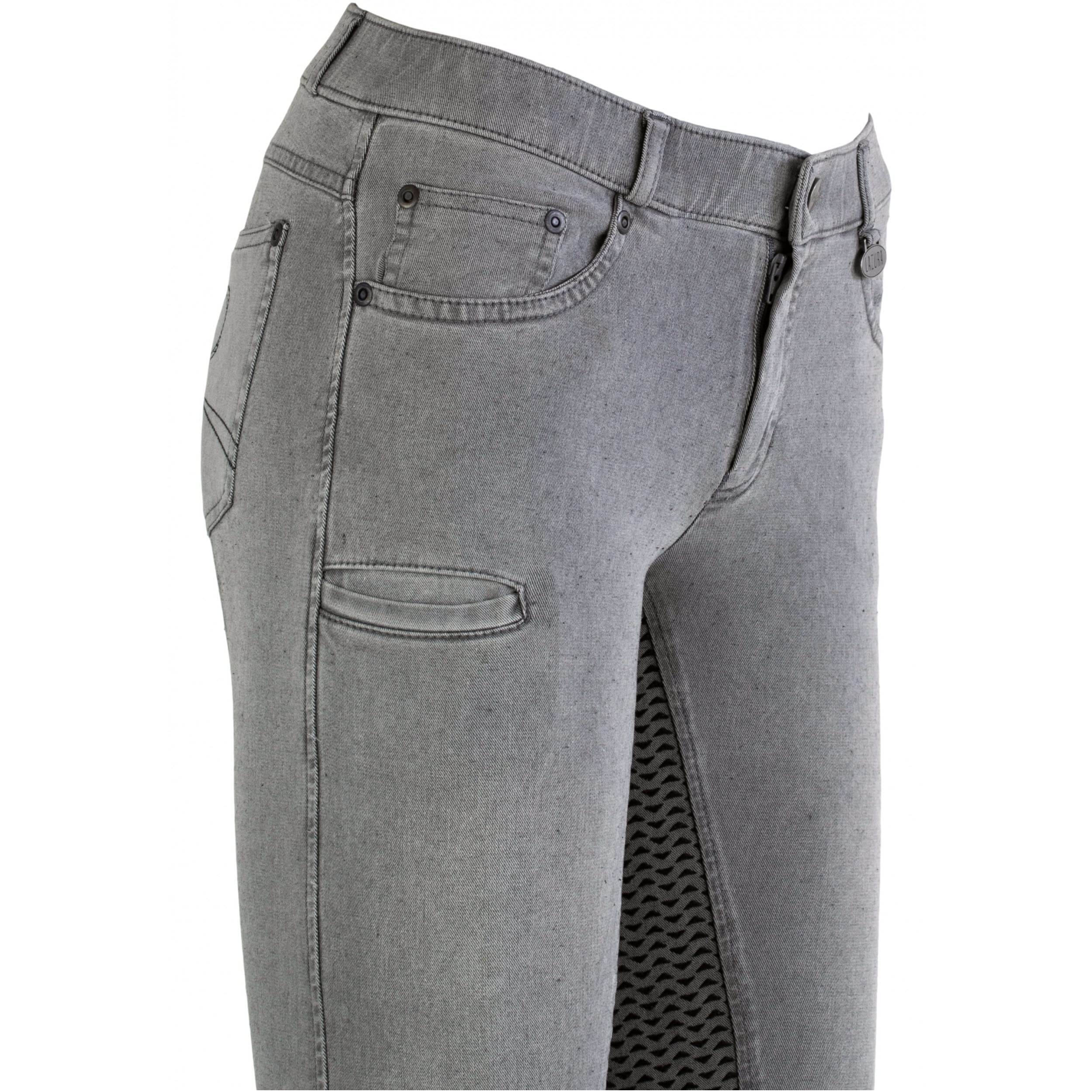 Lazura - Reithose für Damen Dora | Jeans Reithose mit Silikon-Vollbesatz | Vollbesatzreithose mit Handytasche & 4 Einschubtaschen | Reitleggings in 2 Farben | Reitbekleidung in Größe 36-46