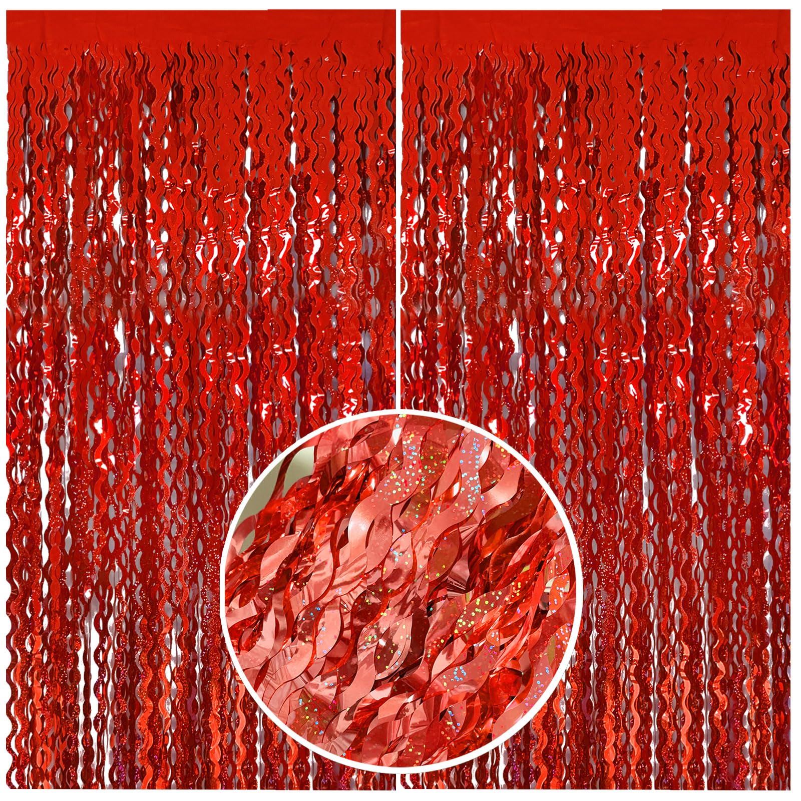 Shimmering Foil Fringe Backdrop - Party Decorations -11