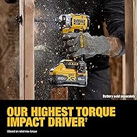Vista 5 de DEWALT 20V MAX XR Controlador de impacto inalámbrico de 1/4 pulgada, solo herramienta (DCF860B) (Reacondicionado)