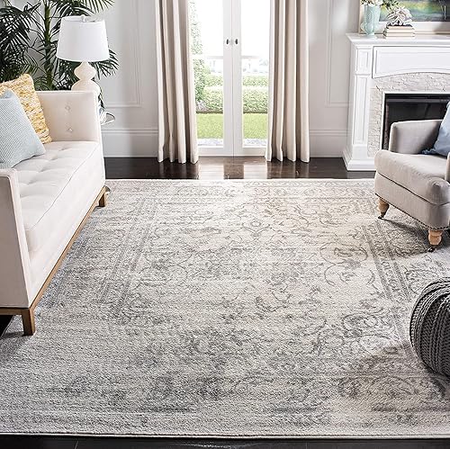 Safavieh Adirondack Collection Alfombra oriental vintage envejecida Polipropileno MarfilPlateado
