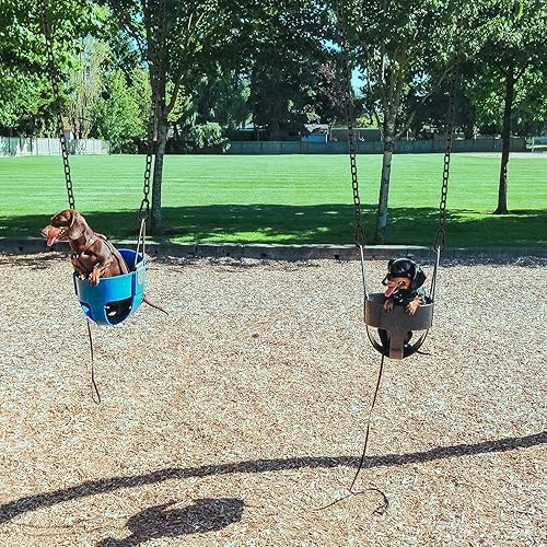 Miniatura 6 de Paquete de 4 cadenas colgantes de 25 pulgadas con 4 mosquetones, kits colgantes de capacidad de 440 libras, herrajes resistentes para sillas