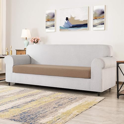 Vista 465 de CHUN YI - Funda elástica de cojín para sofá biplaza, funda de asiento de sofá con tela jacquard de elastano (mediana, color verde azulado) Verde