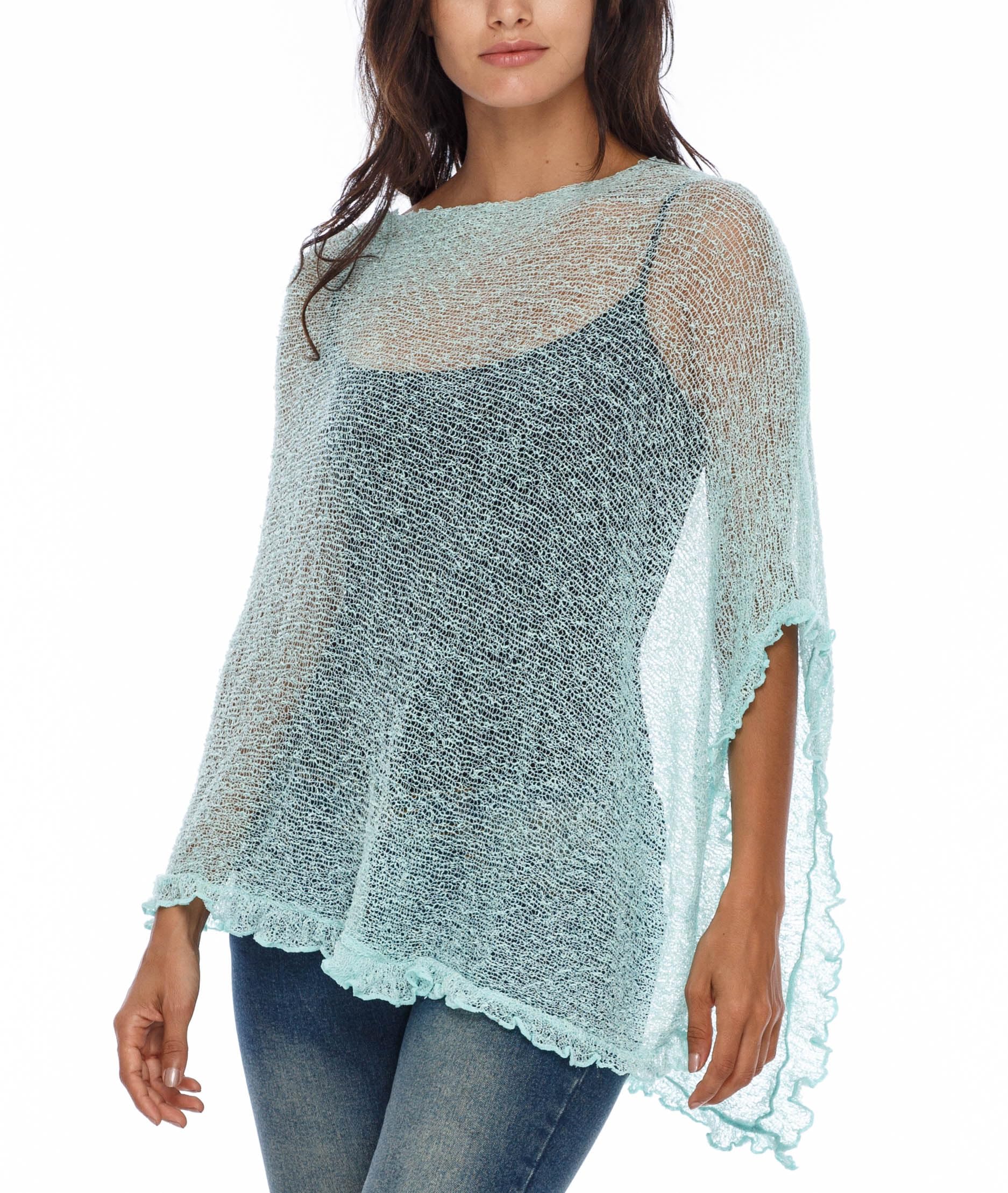 Jersey de estilo capa para mujer ideal para disimular brazos con ligereza 7