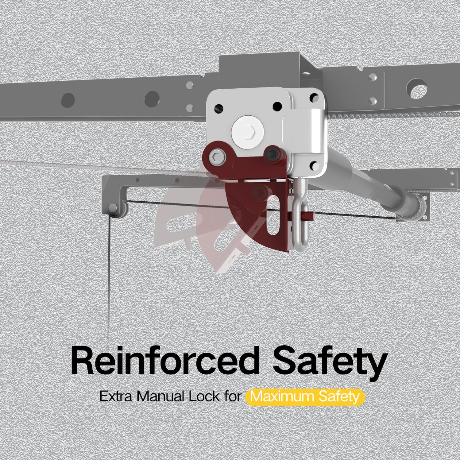 Overhead Garage Storage Rack for 8-10ft Ceiling, Heavy-duty 4x4 FT Garage Ceiling Storage Racks with Safety Lock, Ideal for Storage Mounted Lift System and Storage Organizer, 250lbs Capacity - Image 5