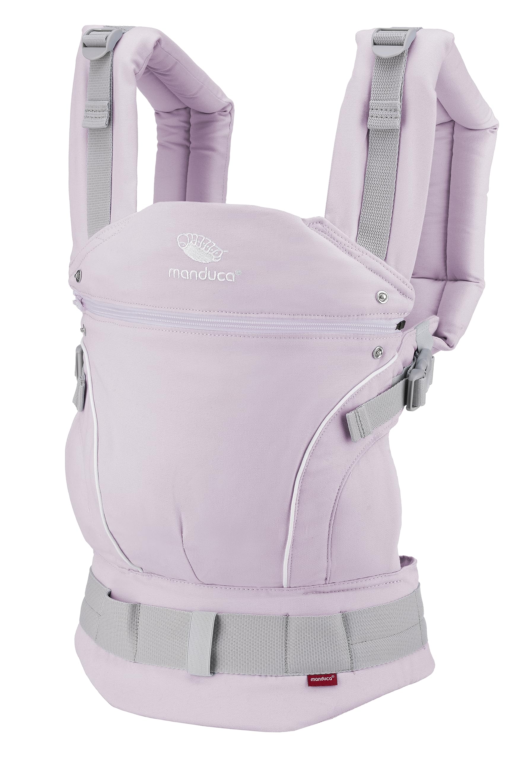 manduca FIRST Marsupio Neonati > < Marsupio Ergonomico in Cotone Biologico, per Neonati dalla Nascita e Bambini de 3,5 a 20 kg (Lavender)